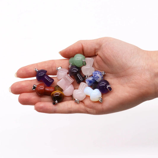 Colgante de mineral con forma de champiñon - La Quinta Vidal