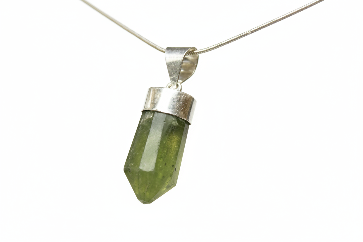 Collar con punta de olivino