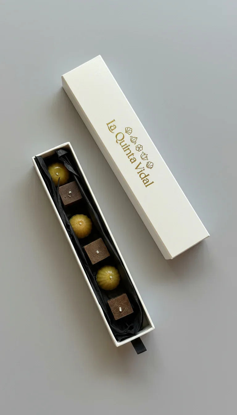 Conjunto de 6 Velas decorativas bombón de Navidad - La Quinta Vidal