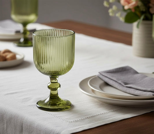 Copa de cristal verde