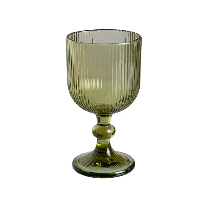 Copa de cristal verde