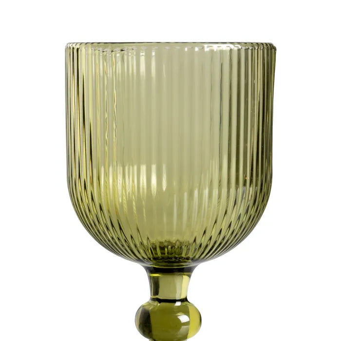 Copa de cristal verde