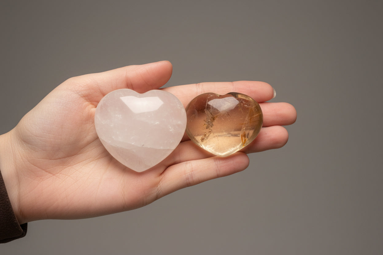 Corazón de cuarzo cristal