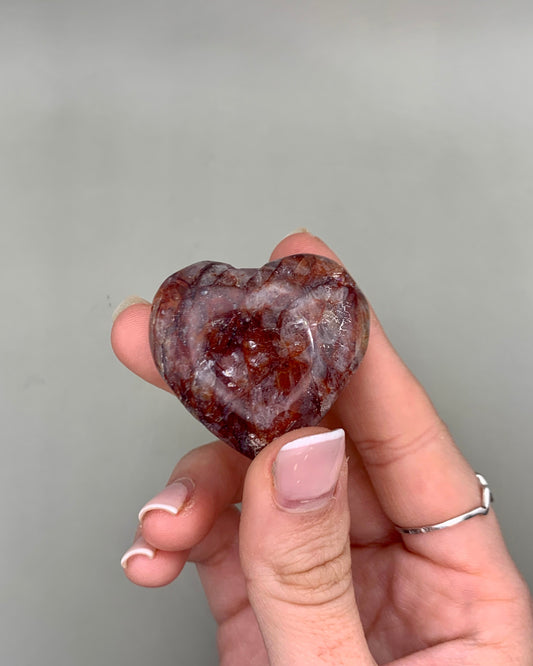 Corazón de cuarzo fuego