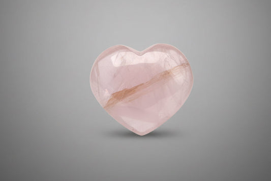 Corazón de cuarzo rosa