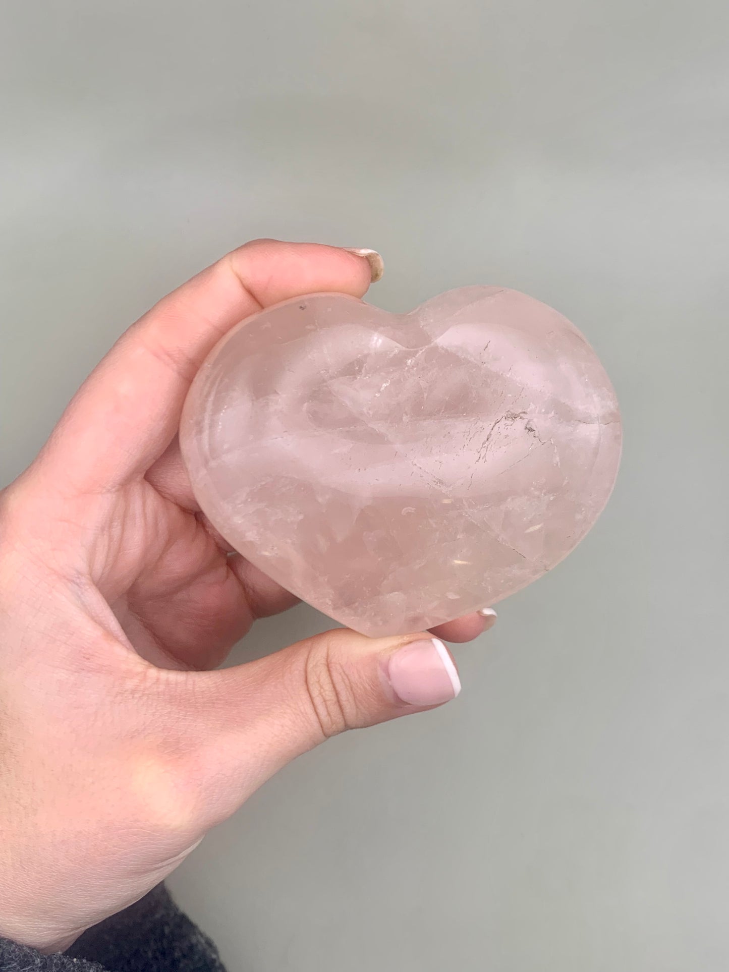 Corazón de cuarzo rosa 
