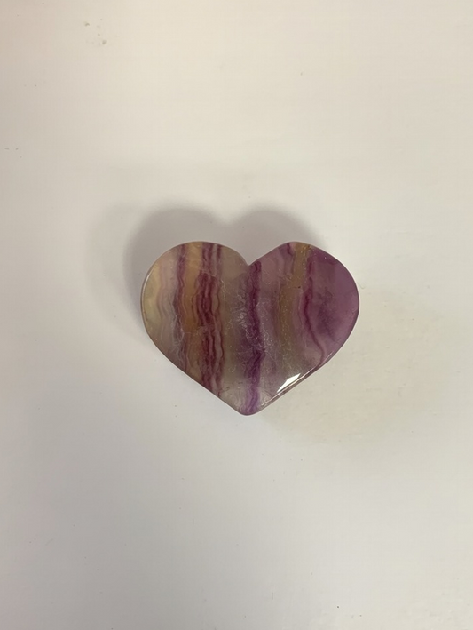 Corazón de fluorita multicolor