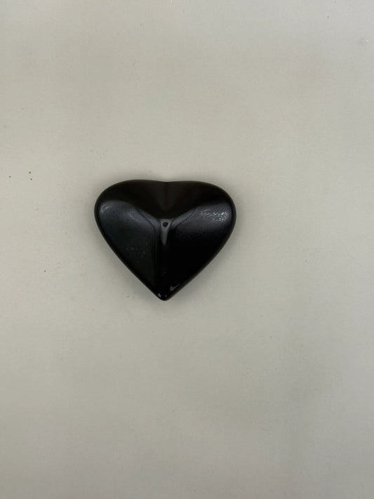 Corazón mineral obsidiana