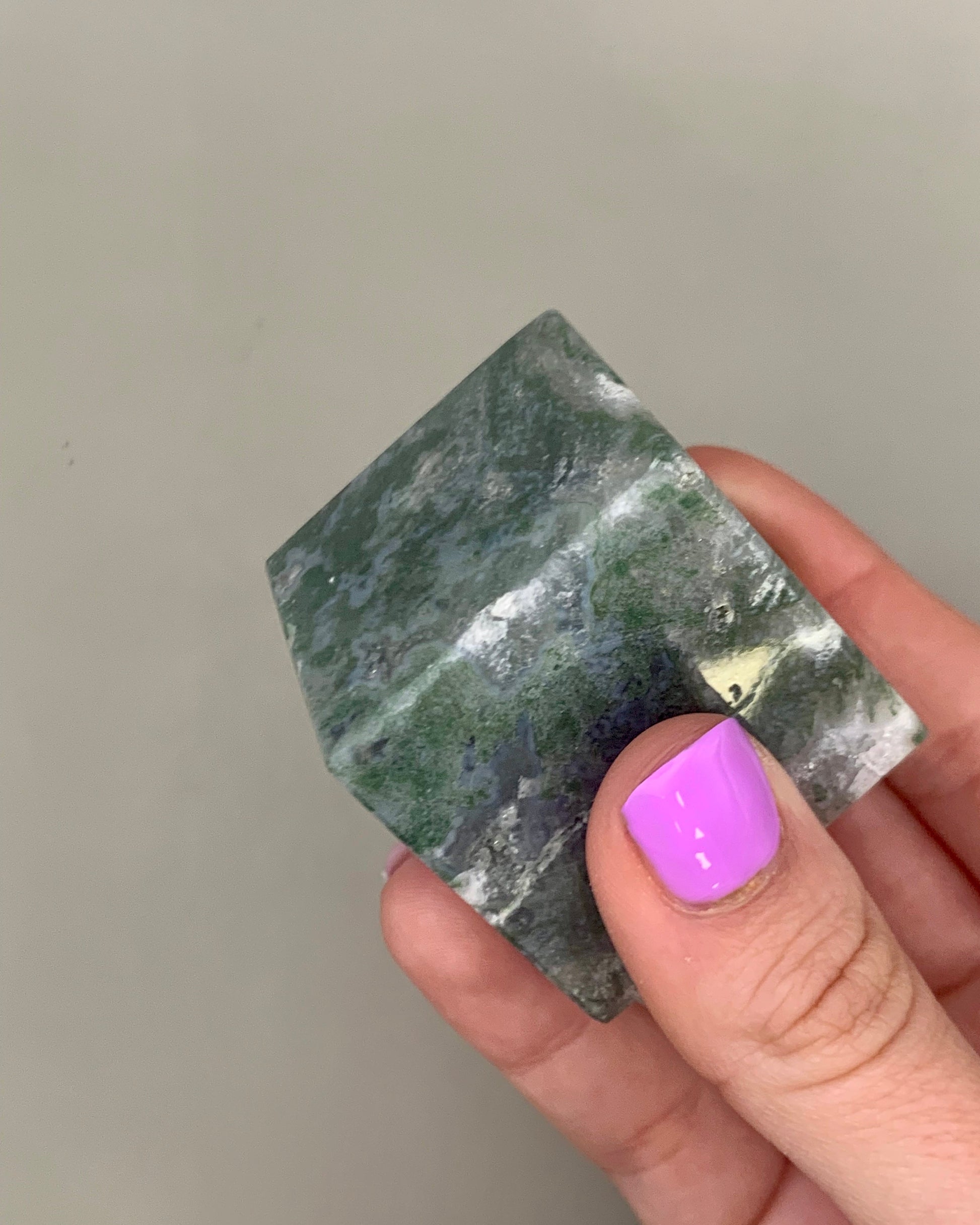Cubo de ágata musgosa