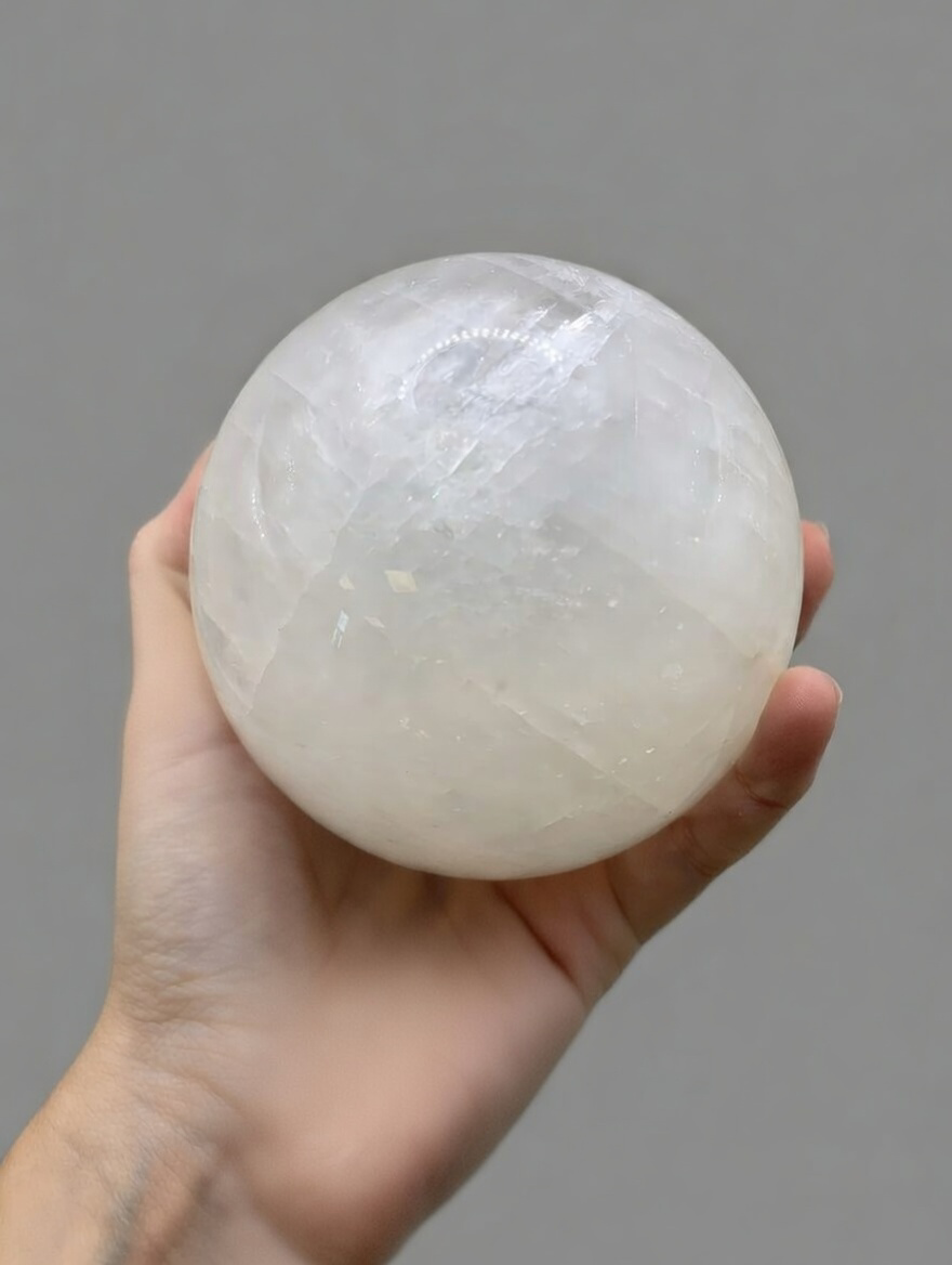 Esfera de cuarzo blanco