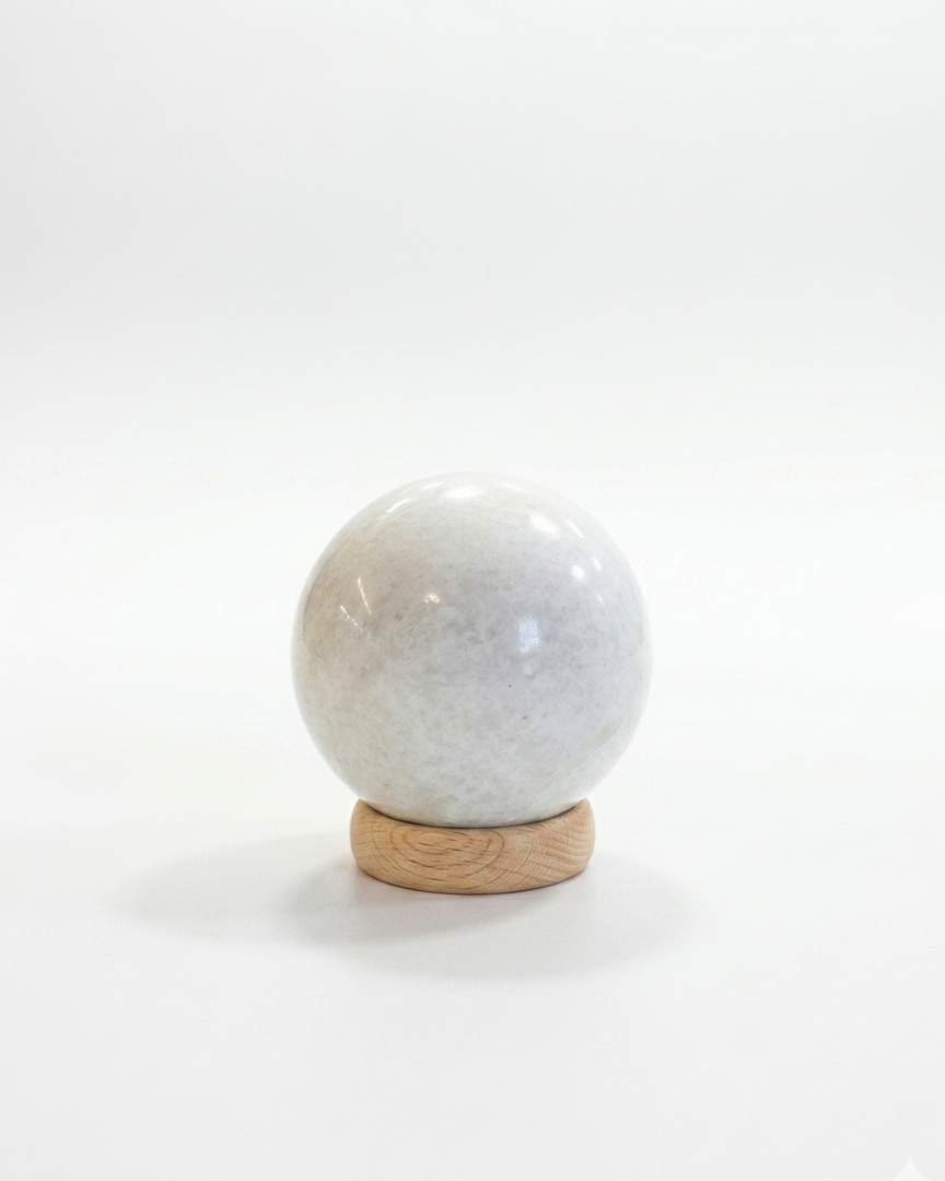 Esfera de cuarzo lechoso 