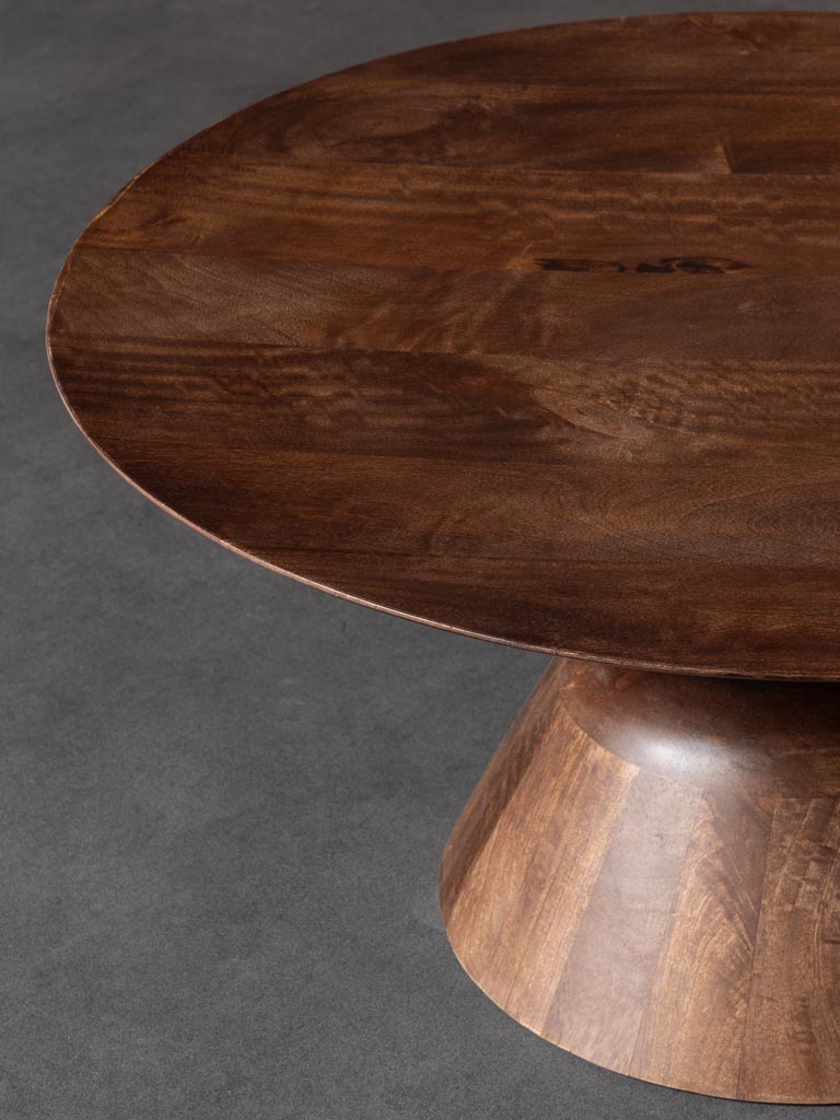 Mesa auxiliar Everdel en madera color nogal