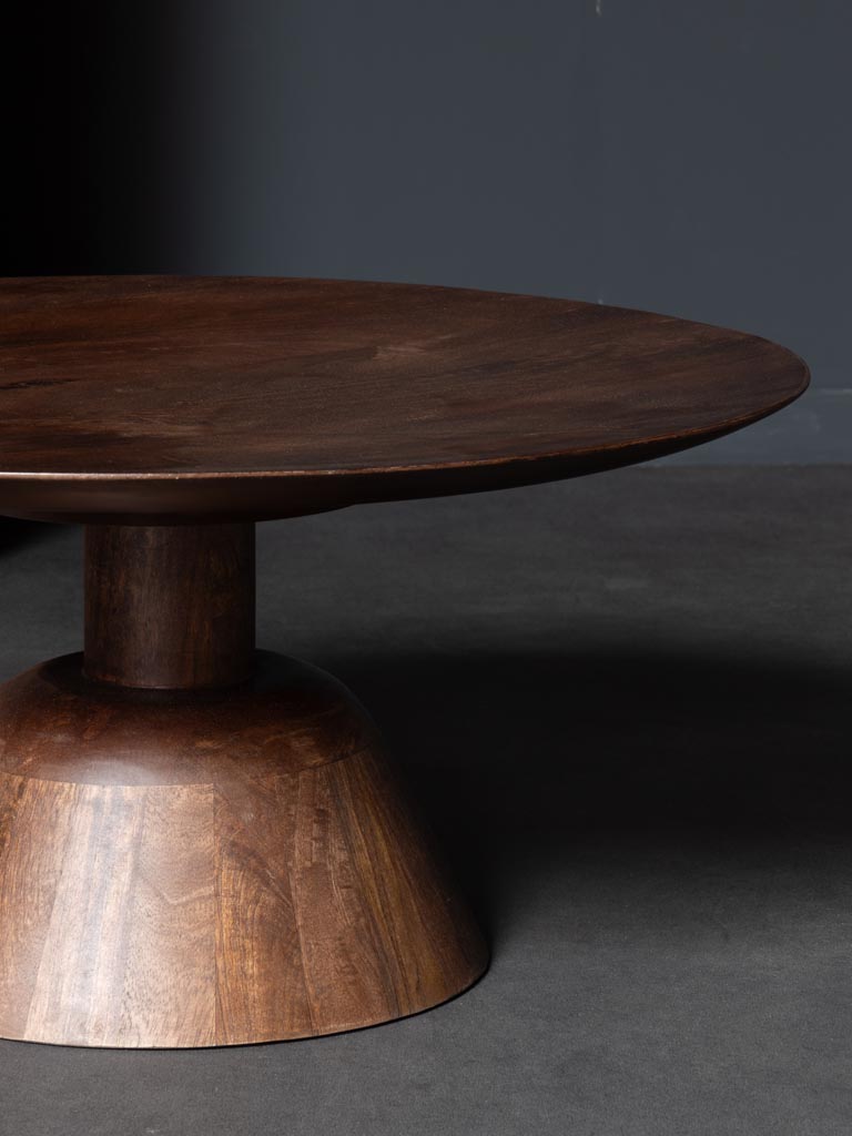 Mesa auxiliar Everdel en madera color nogal