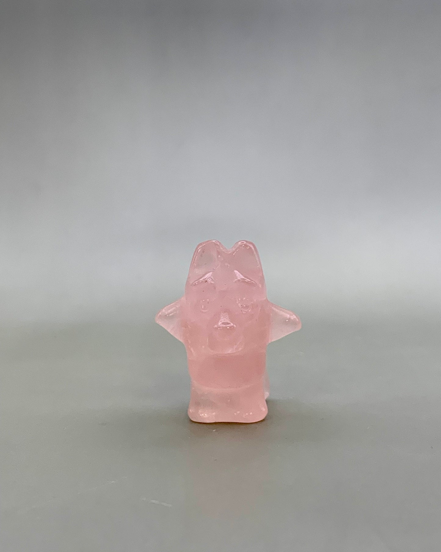 Figuras talladas de cuarzo rosa 