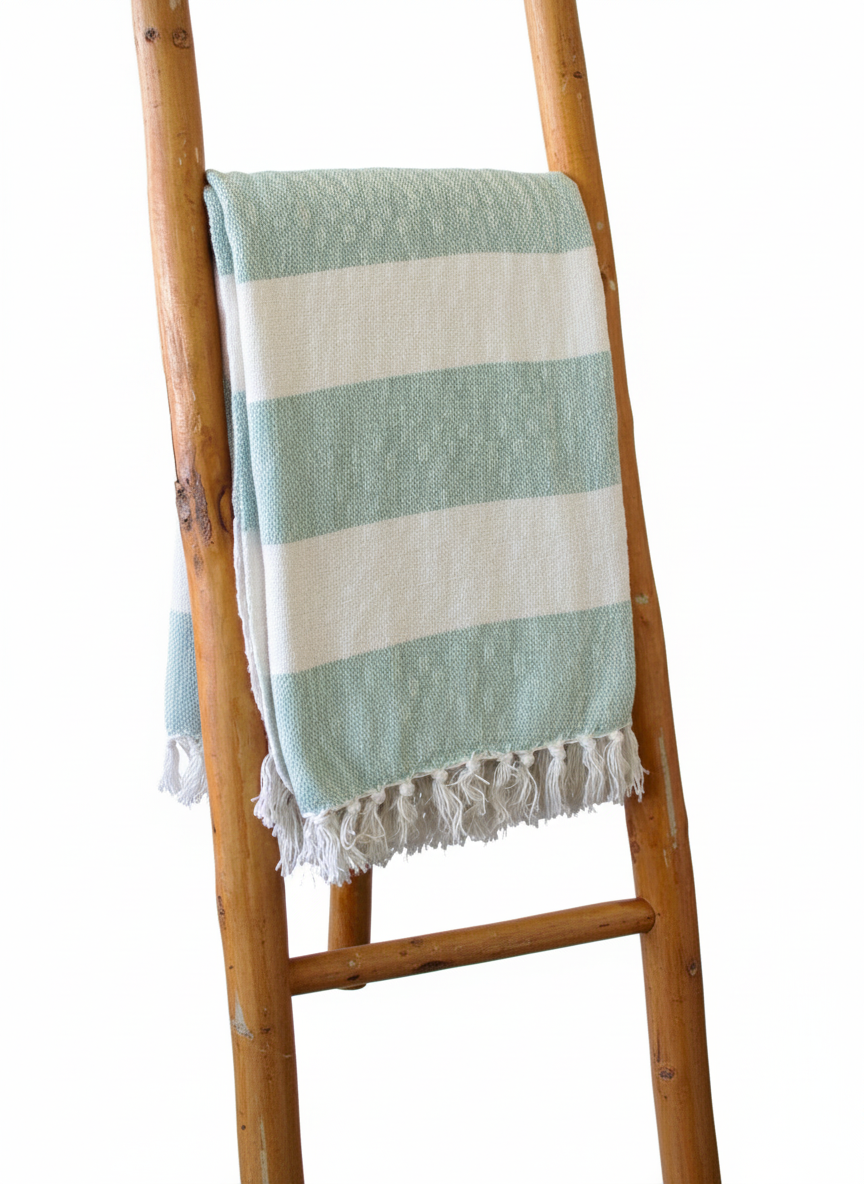 Manta geometrica con flecos