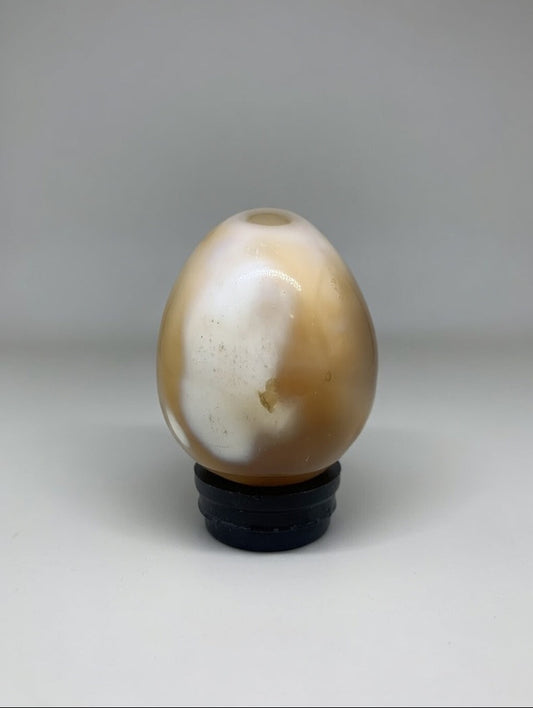 Huevo de ágata flor