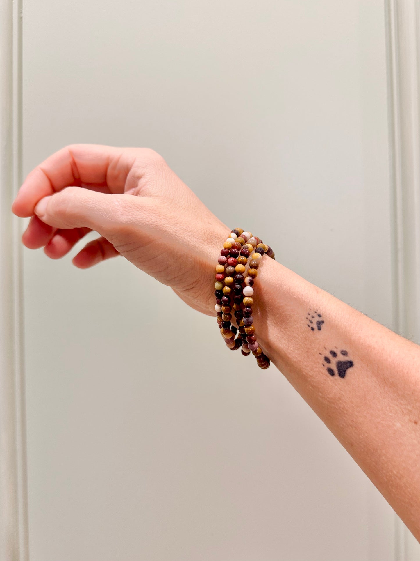 Pulsera de bolas de Jaspe Mokaita