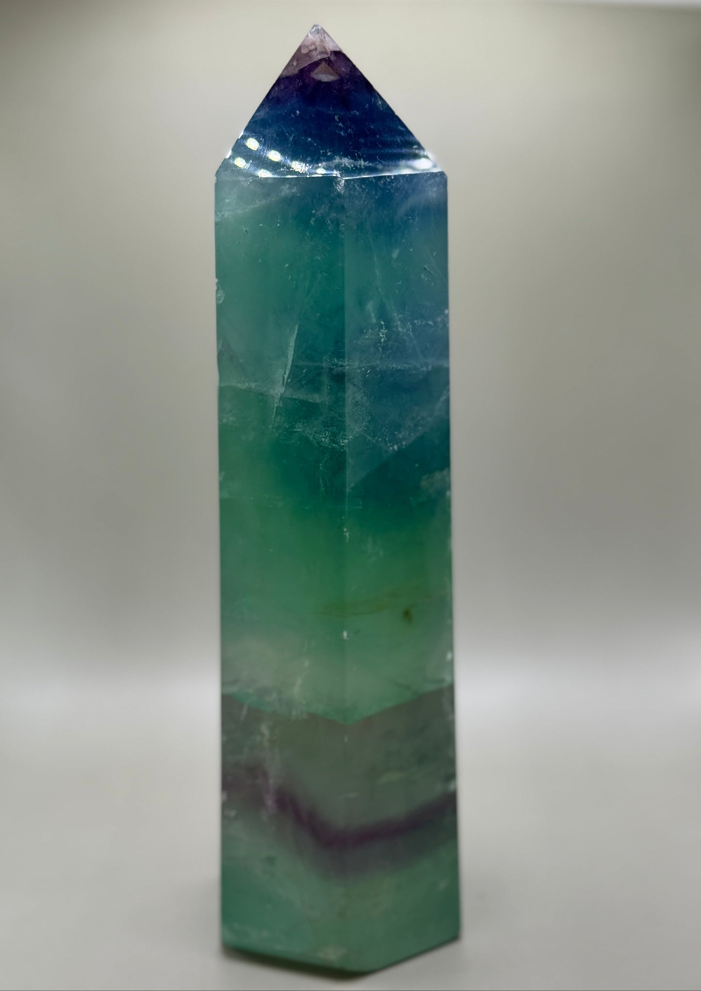 Punta generador de Fluorita Multicolor