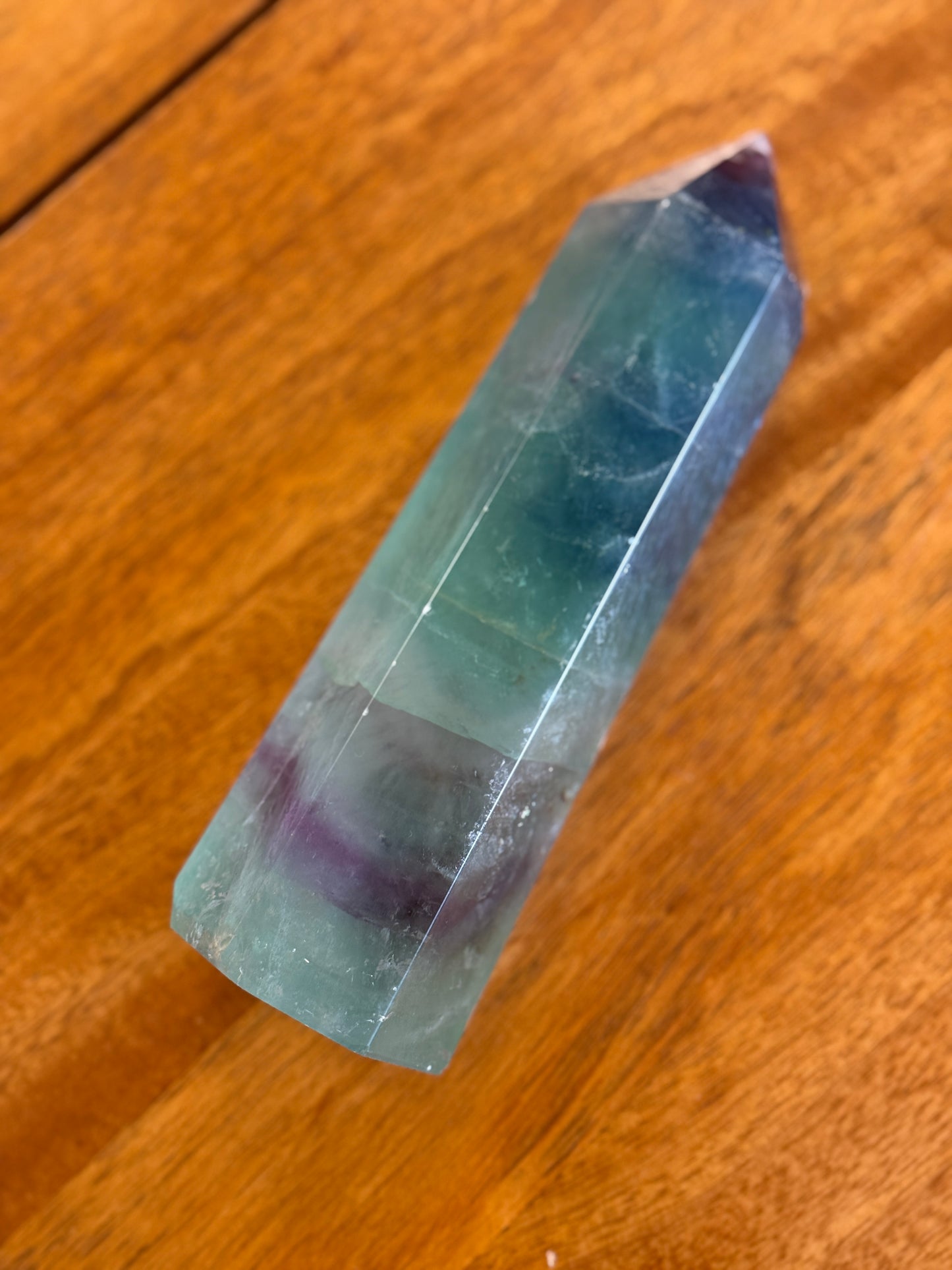 Punta generador de Fluorita Multicolor