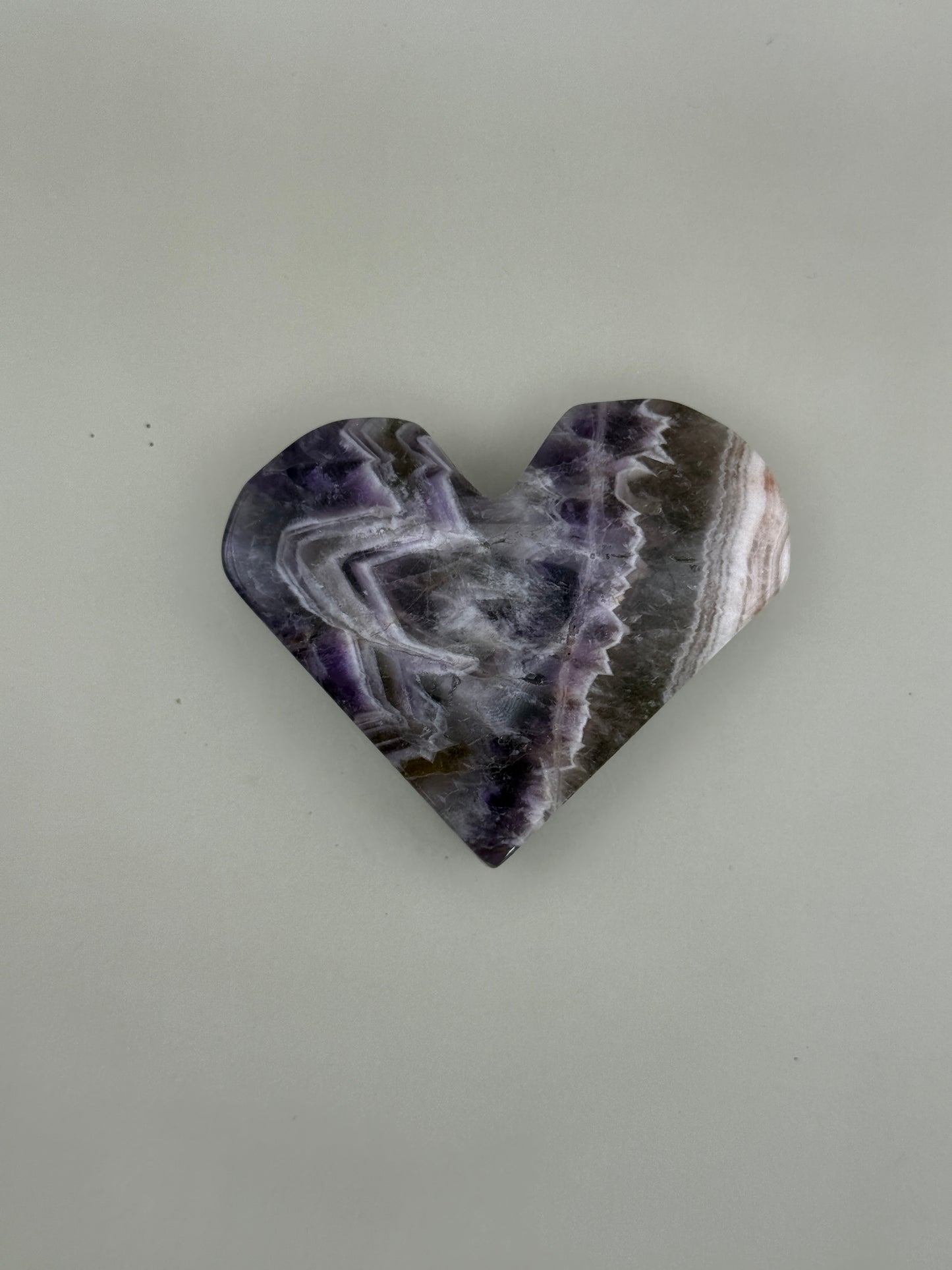 Corazón de Amatista Chevron