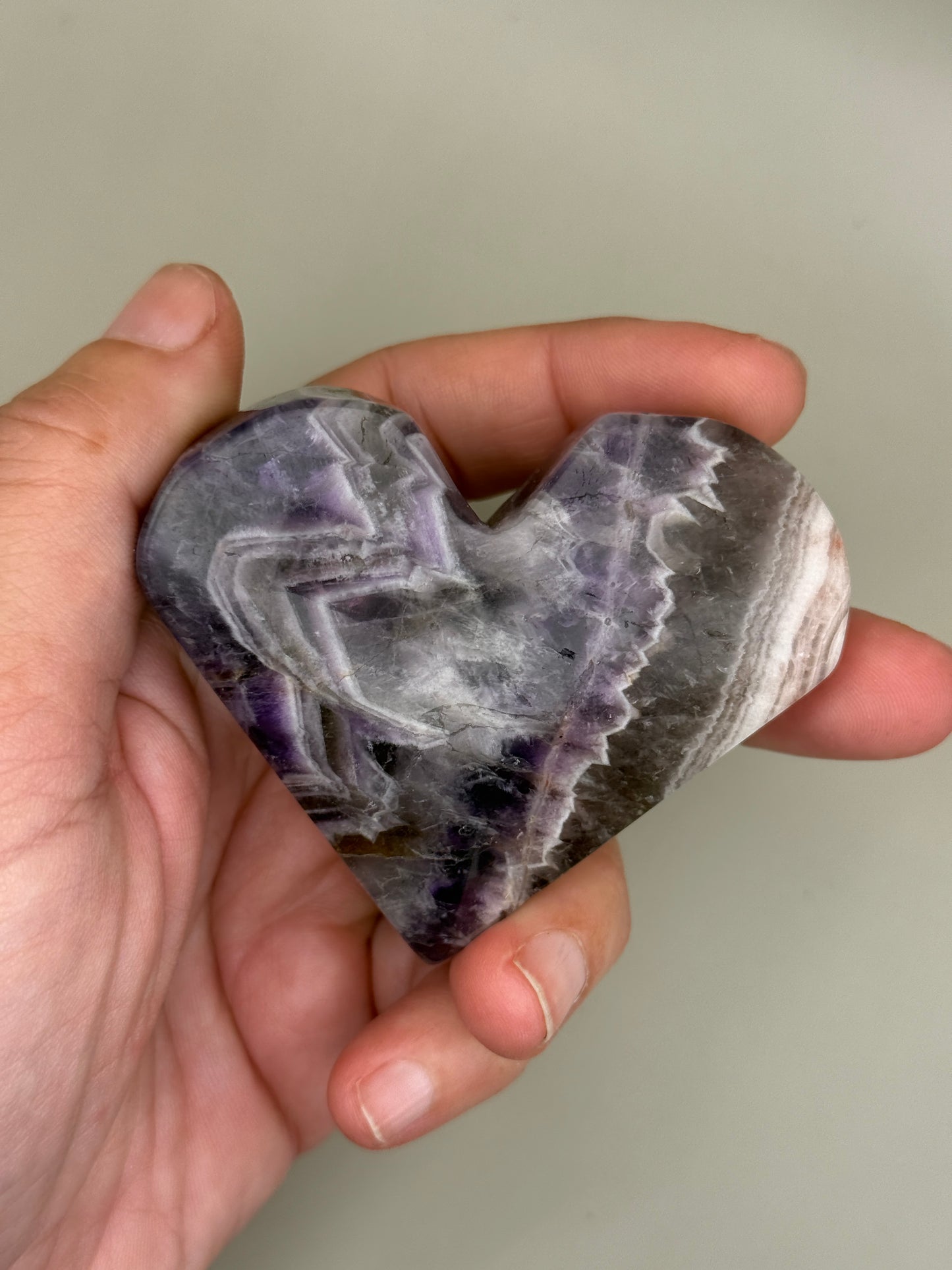 Corazón de Amatista Chevron