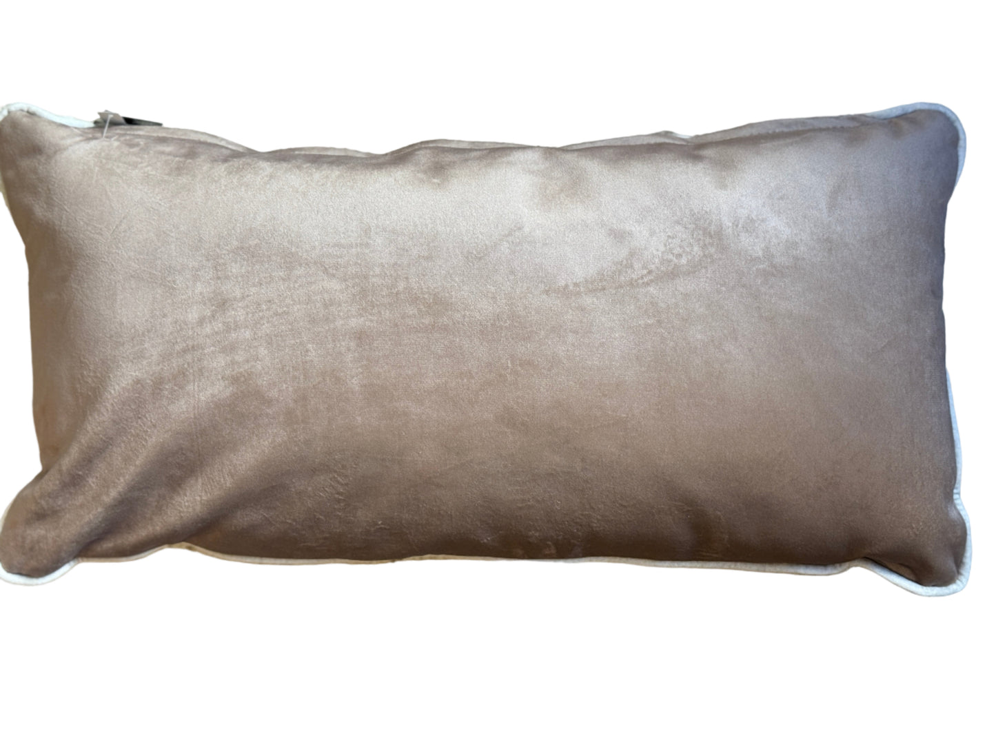 Cojín de flores y liso en terciopelo