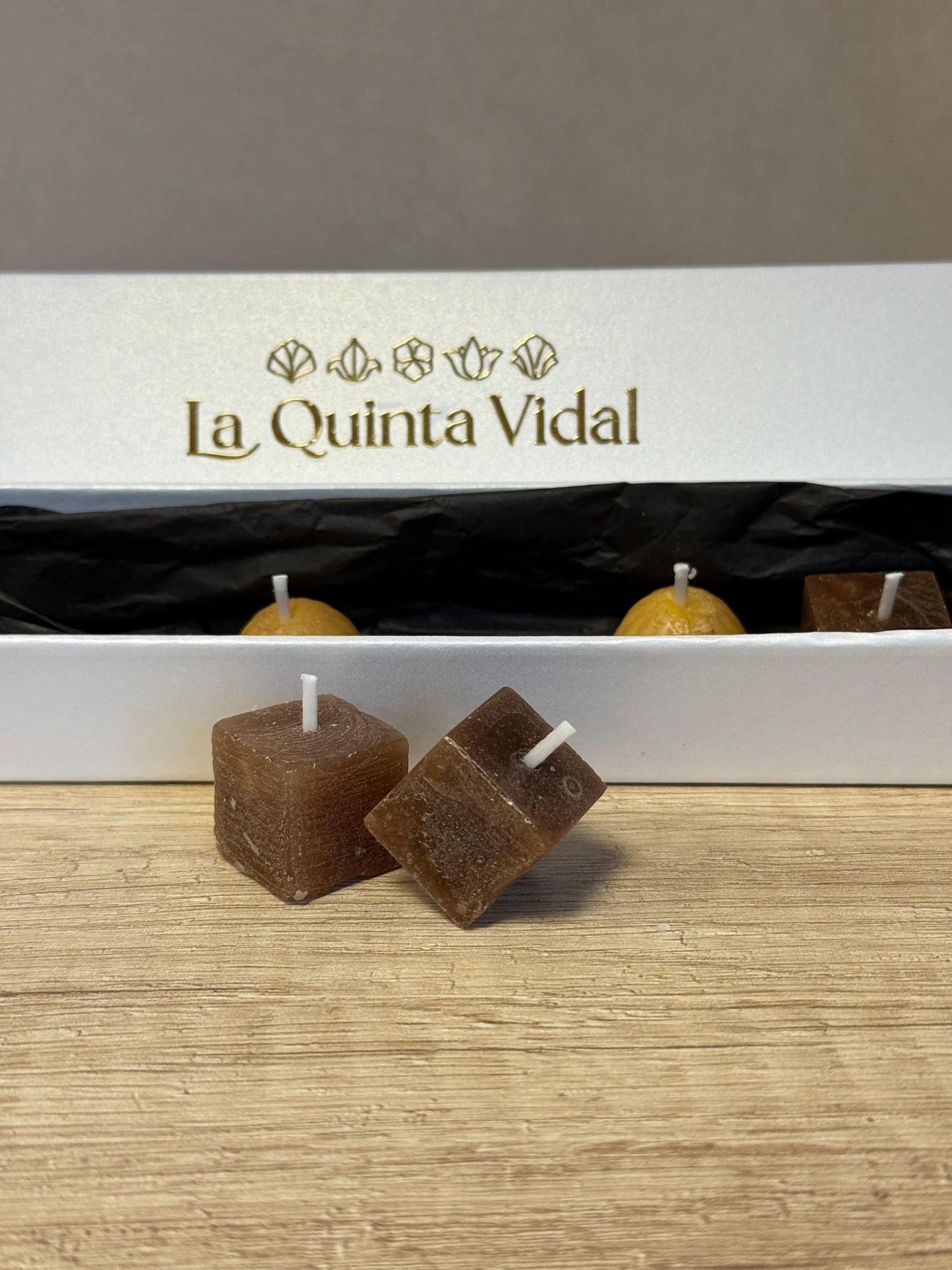 Conjunto de 6 Velas decorativas bombón de Navidad