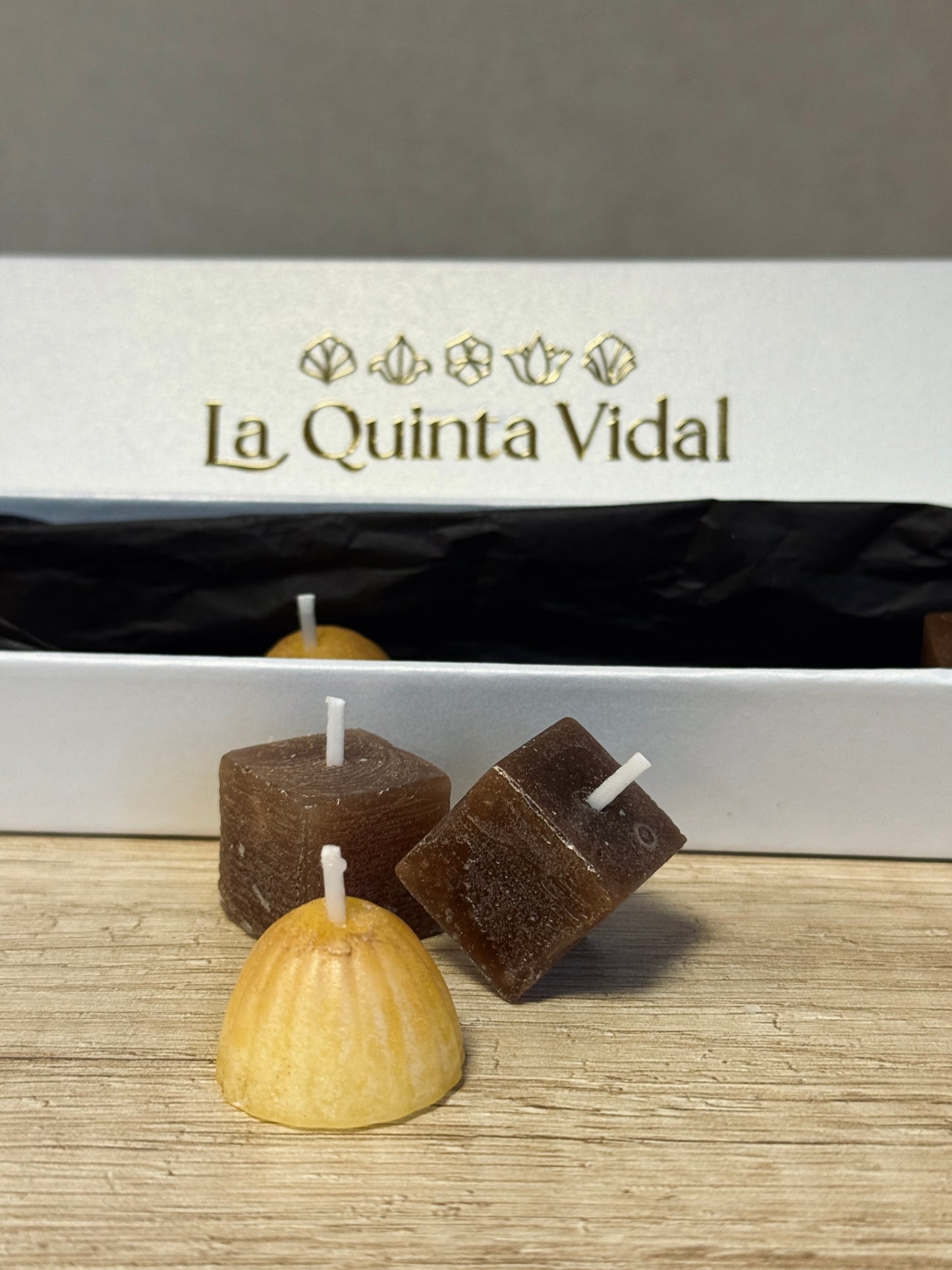 Conjunto de 6 Velas decorativas bombón de Navidad
