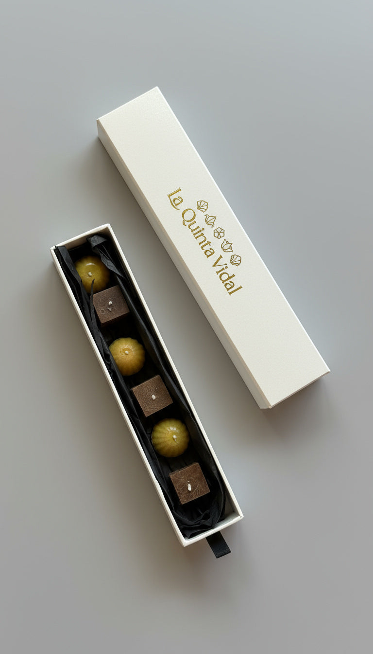 Conjunto de 6 Velas decorativas bombón de Navidad