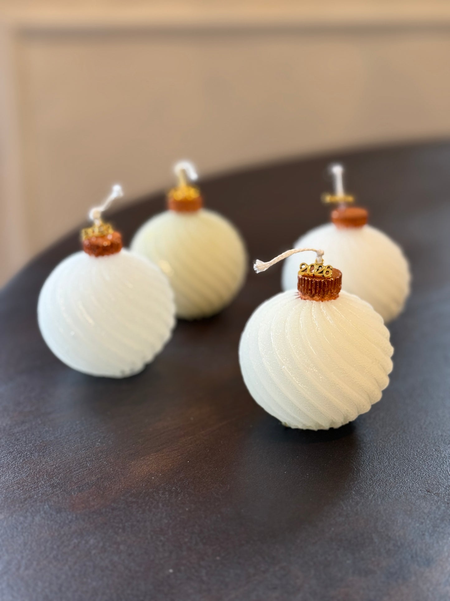 Velas decorativa bola de Navidad de porcelana