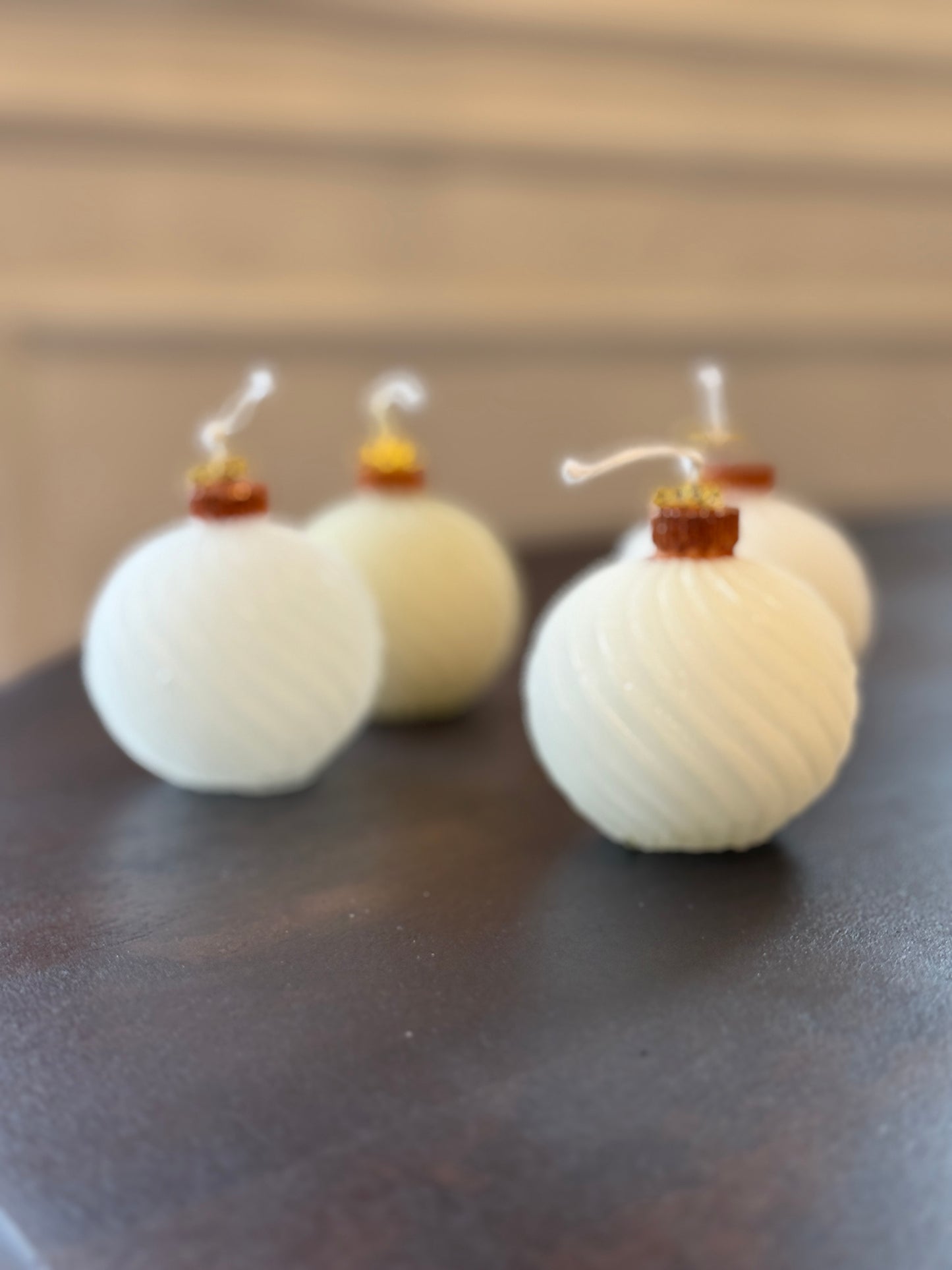 Velas decorativa bola de Navidad de porcelana