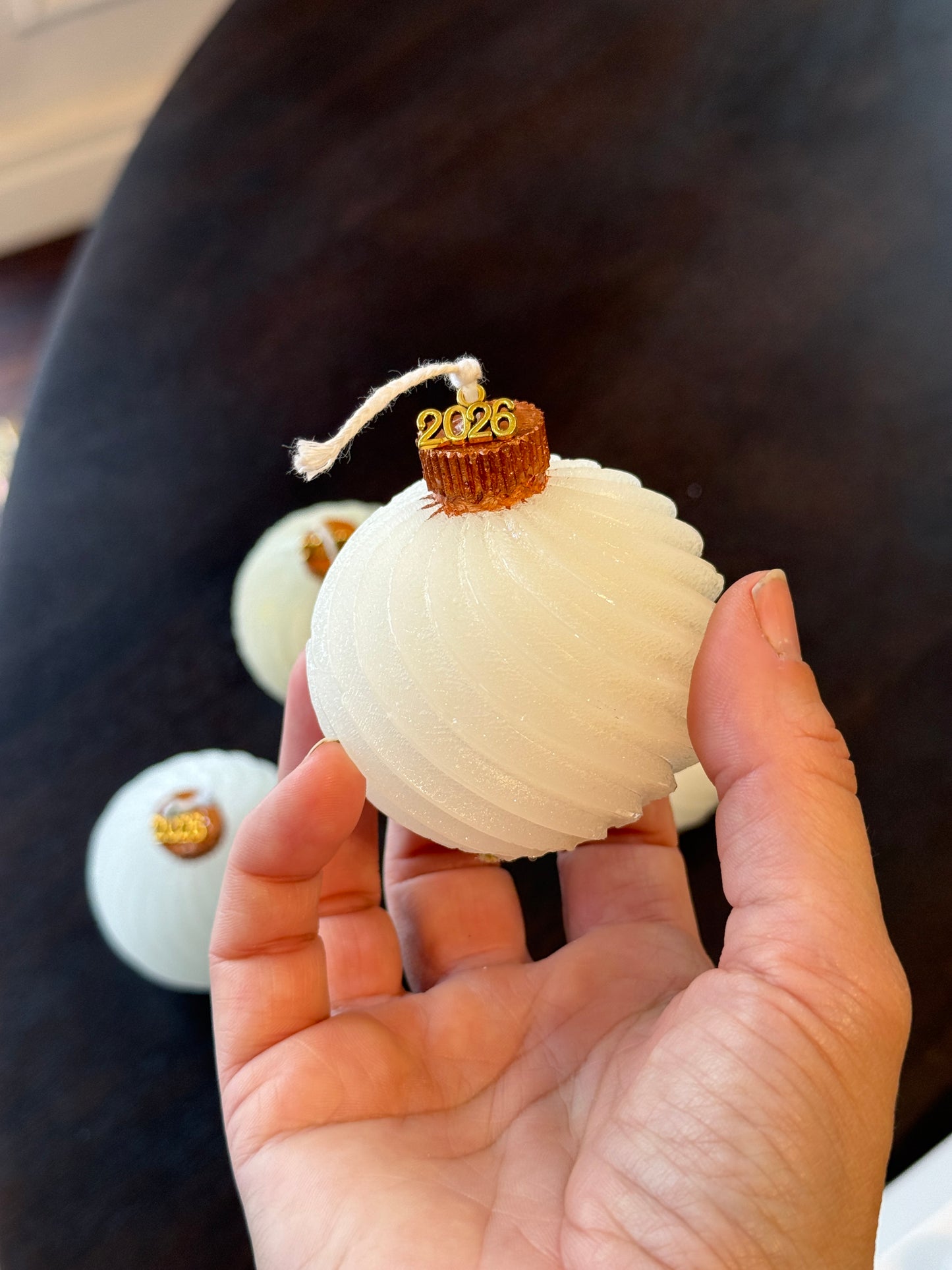 Velas decorativa bola de Navidad de porcelana