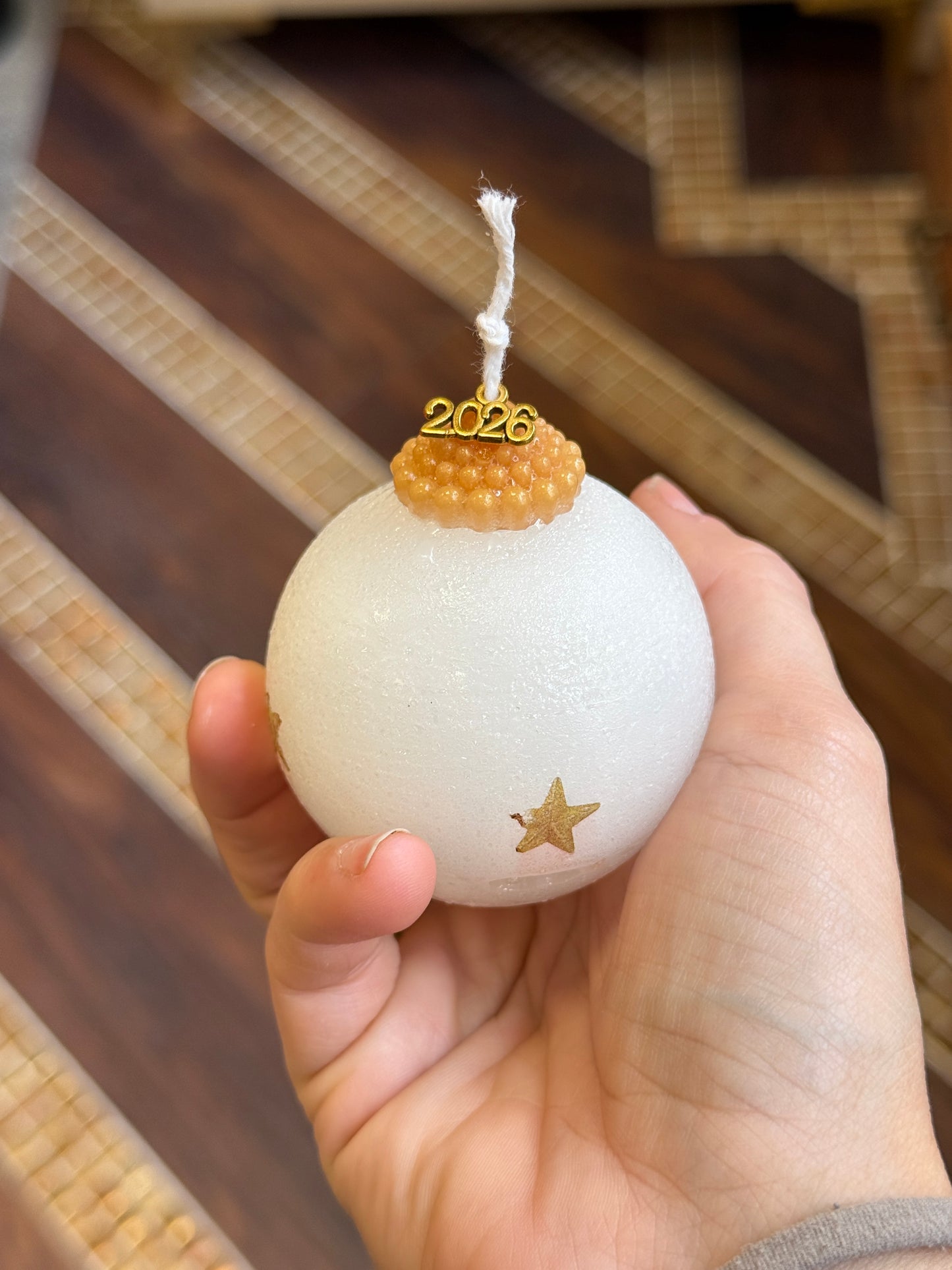 Velas decorativa bola de Navidad de porcelana
