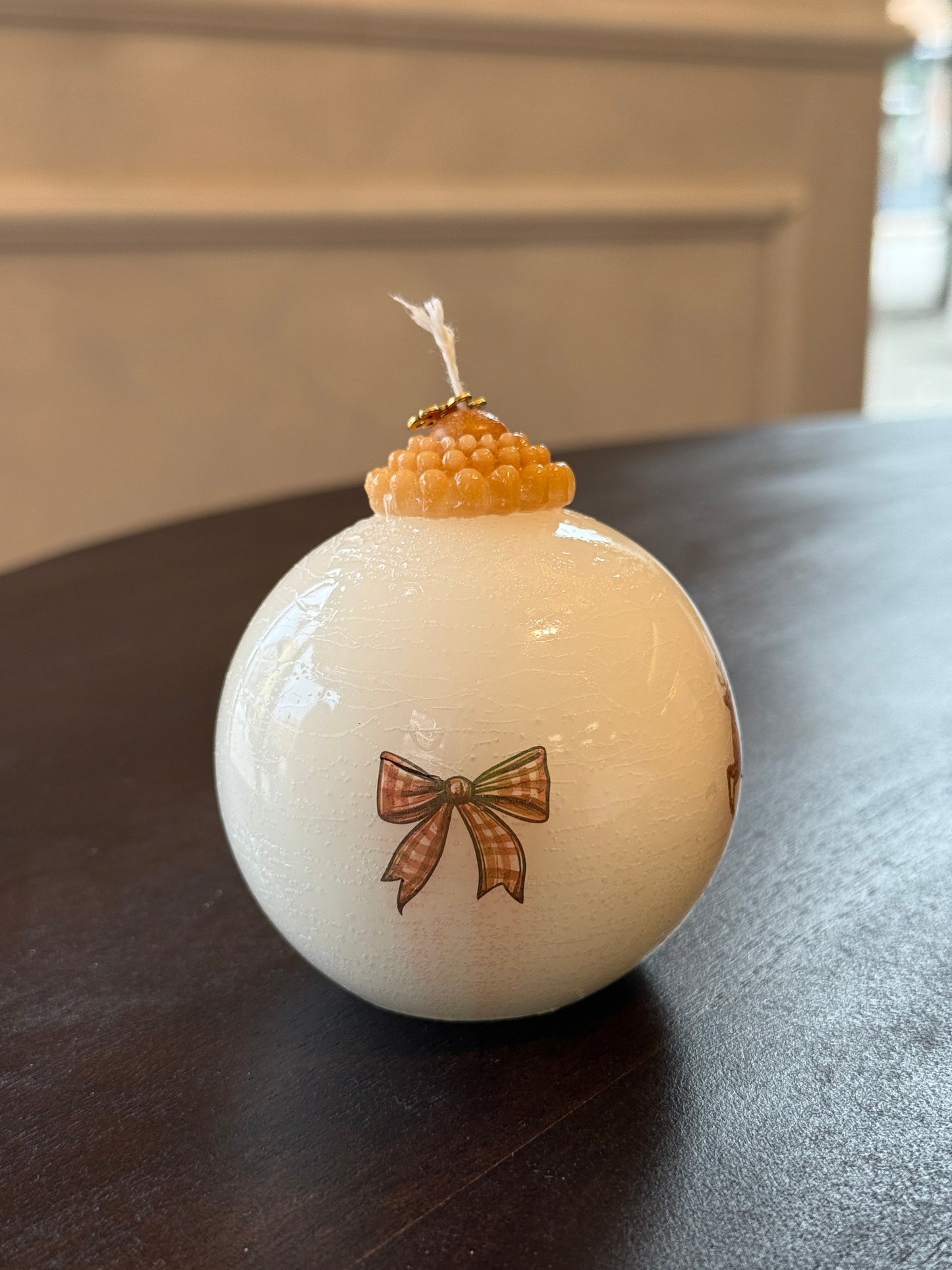 Velas decorativa bola de Navidad de porcelana