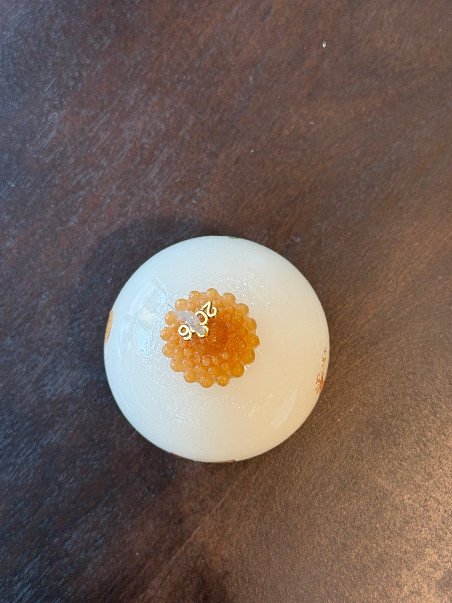 Velas decorativa bola de Navidad de porcelana