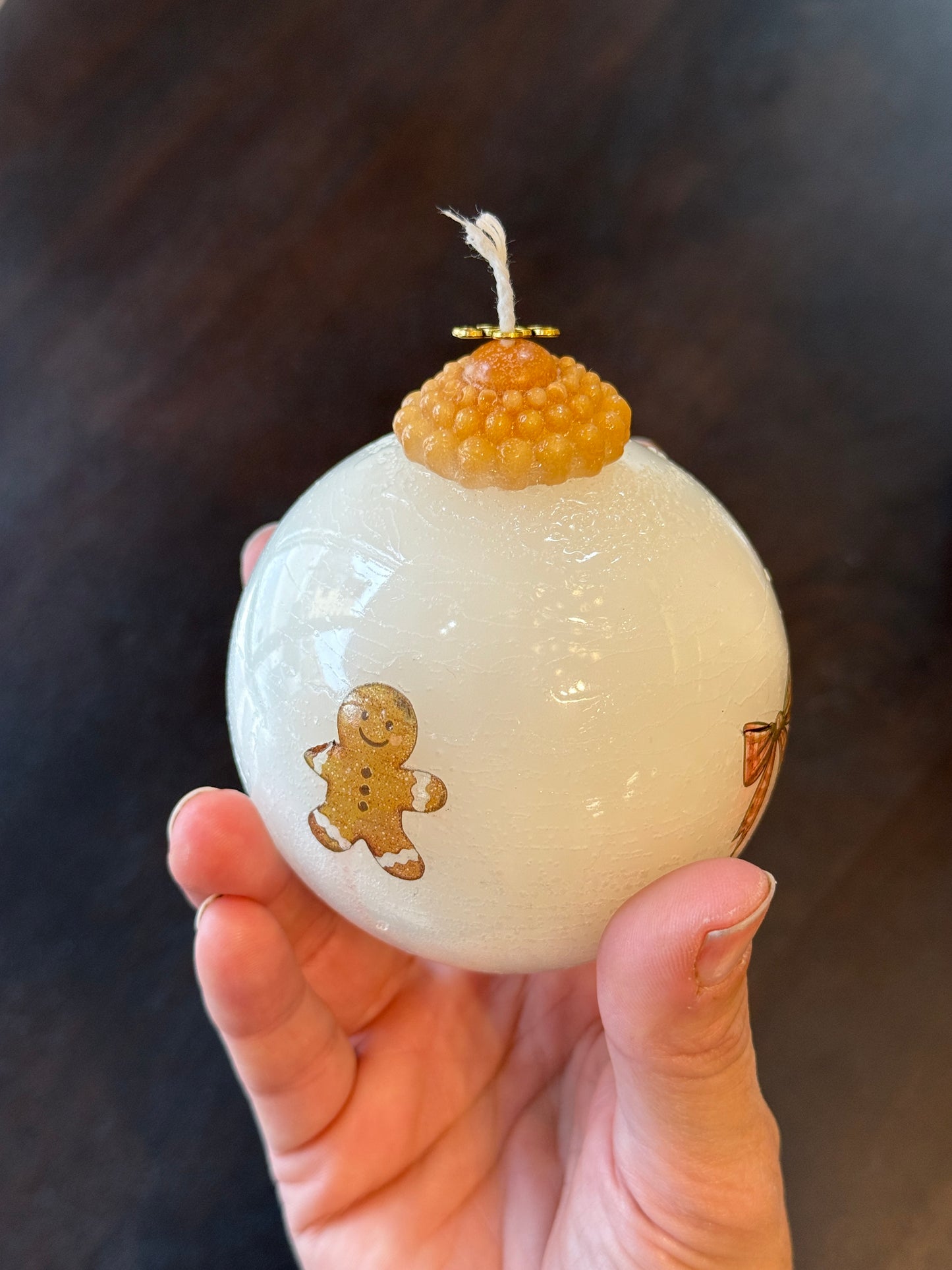 Velas decorativa bola de Navidad de porcelana