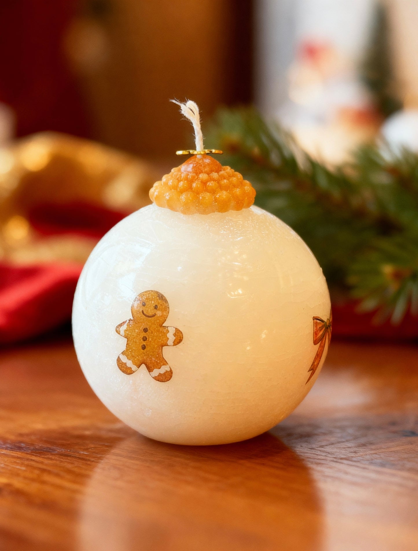 Velas decorativa bola de Navidad de porcelana