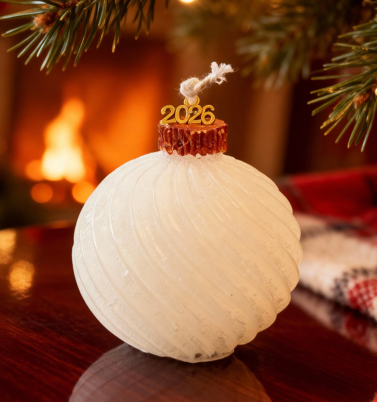 Velas decorativa bola de Navidad de porcelana