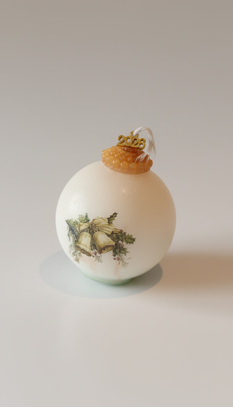 Velas decorativa bola de Navidad de porcelana