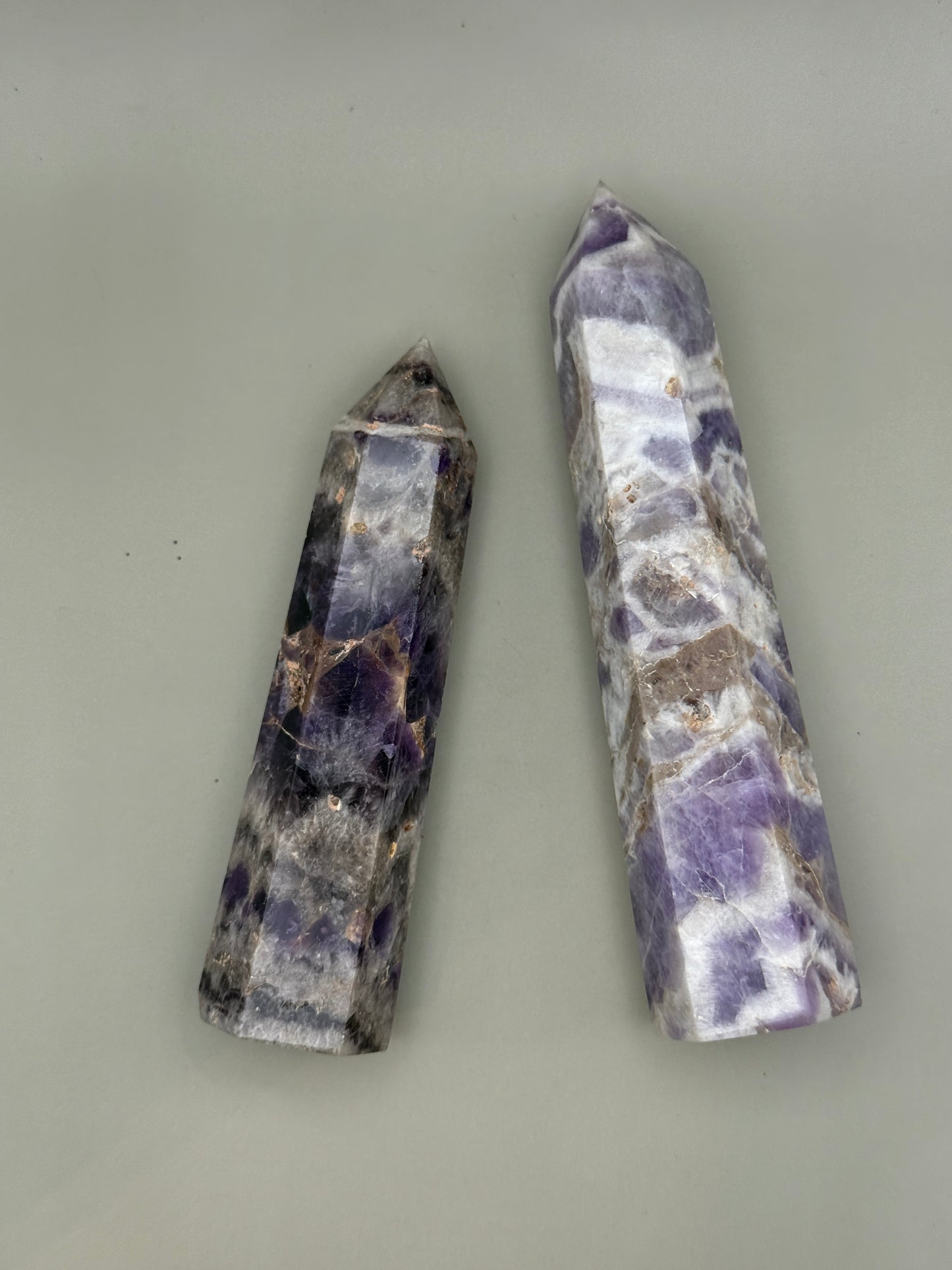 Punta generador de Amatista Chevron clara