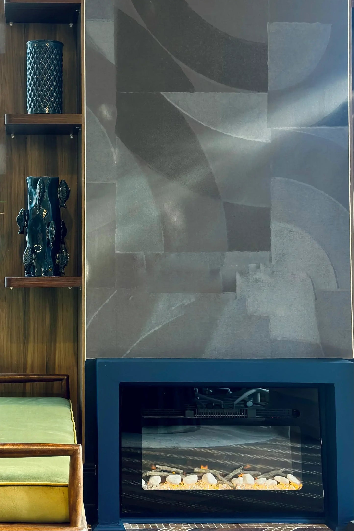 Jarron azul Ilvy de ceramica - La Quinta Vidal