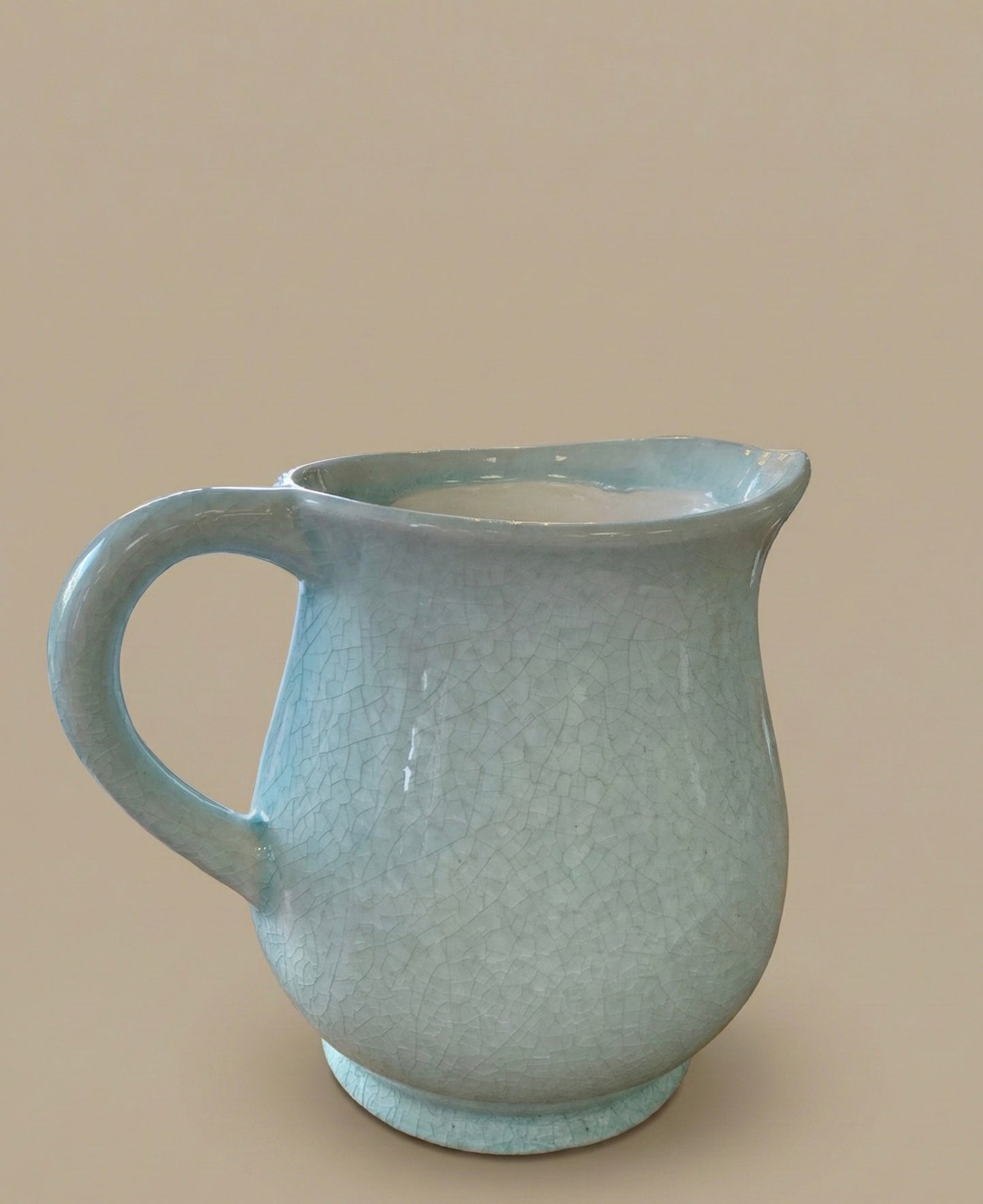 Jarrón de cerámica en turquesa