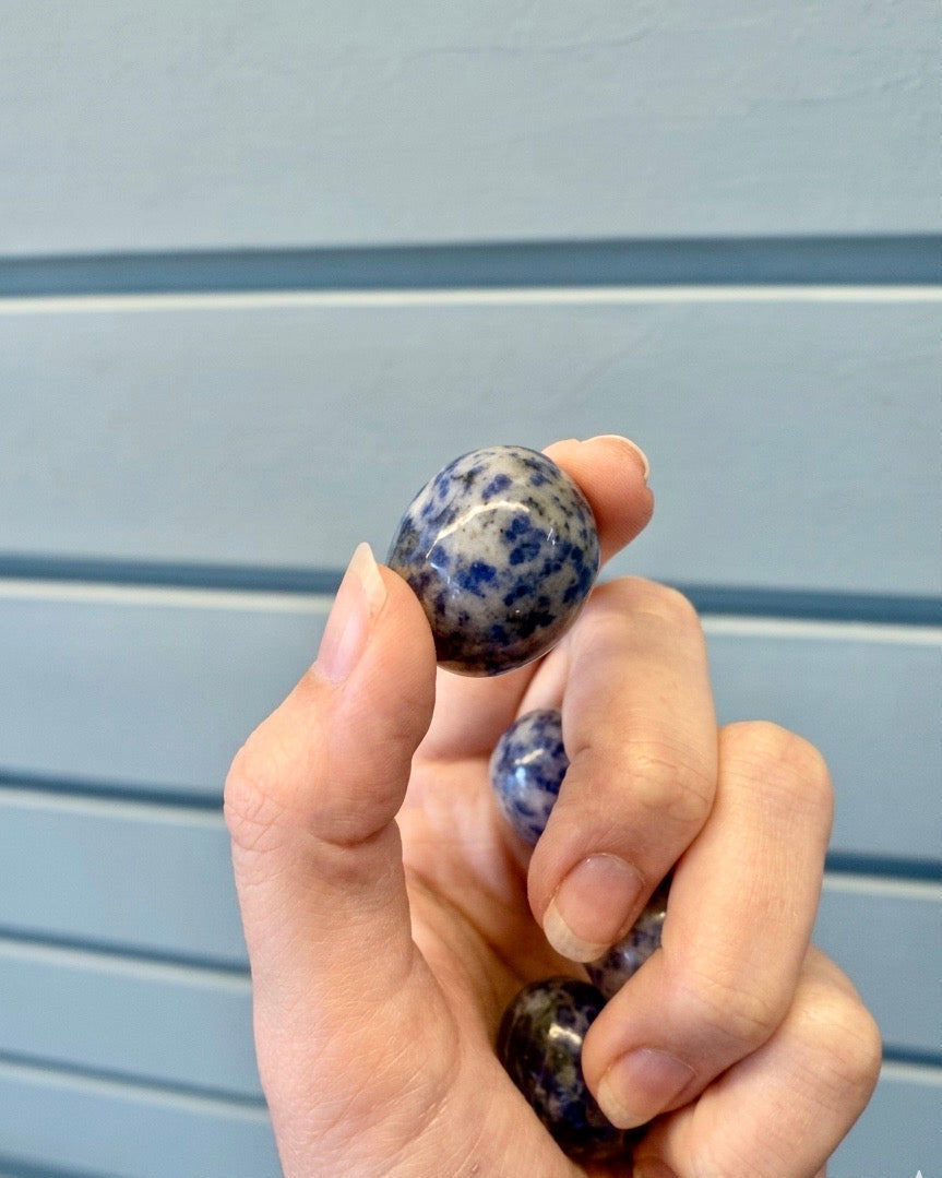 Jaspe de lunares azules 
