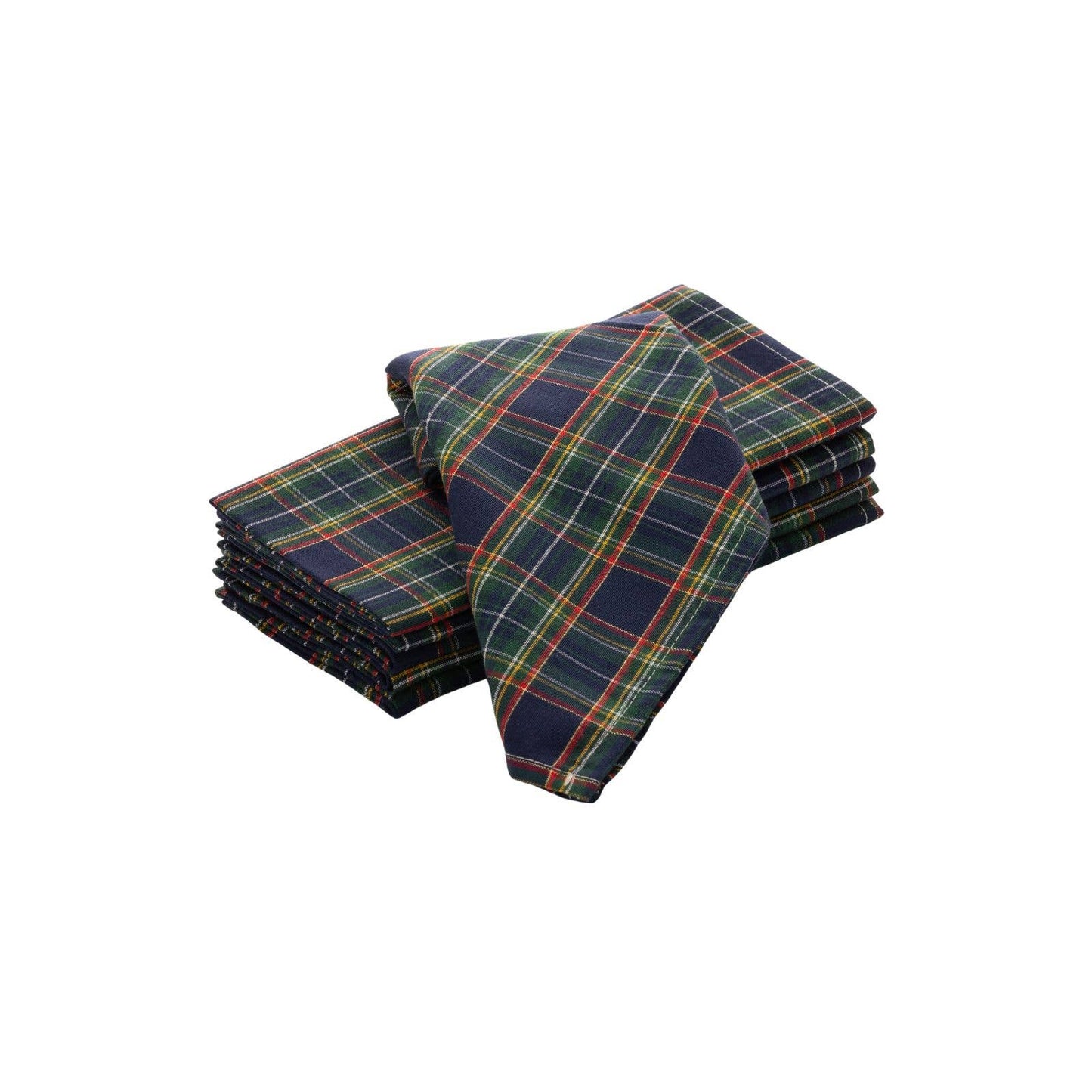 Lote de 6 servilletas de vichy de navidad