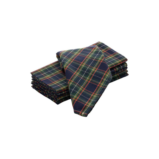 Lote de 6 servilletas de vichy de navidad