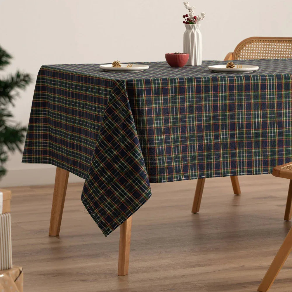 Mantel navidad algodón jacqcuard a cuadros CHECK - La Quinta Vidal