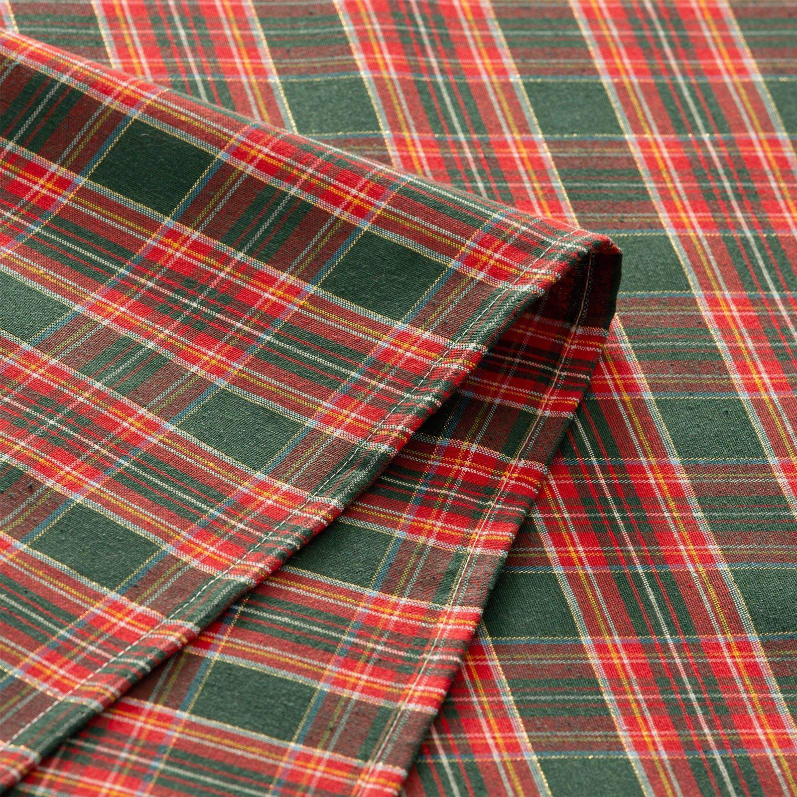 Mantel navidad algodón jacqcuard a cuadros CHECK - La Quinta Vidal