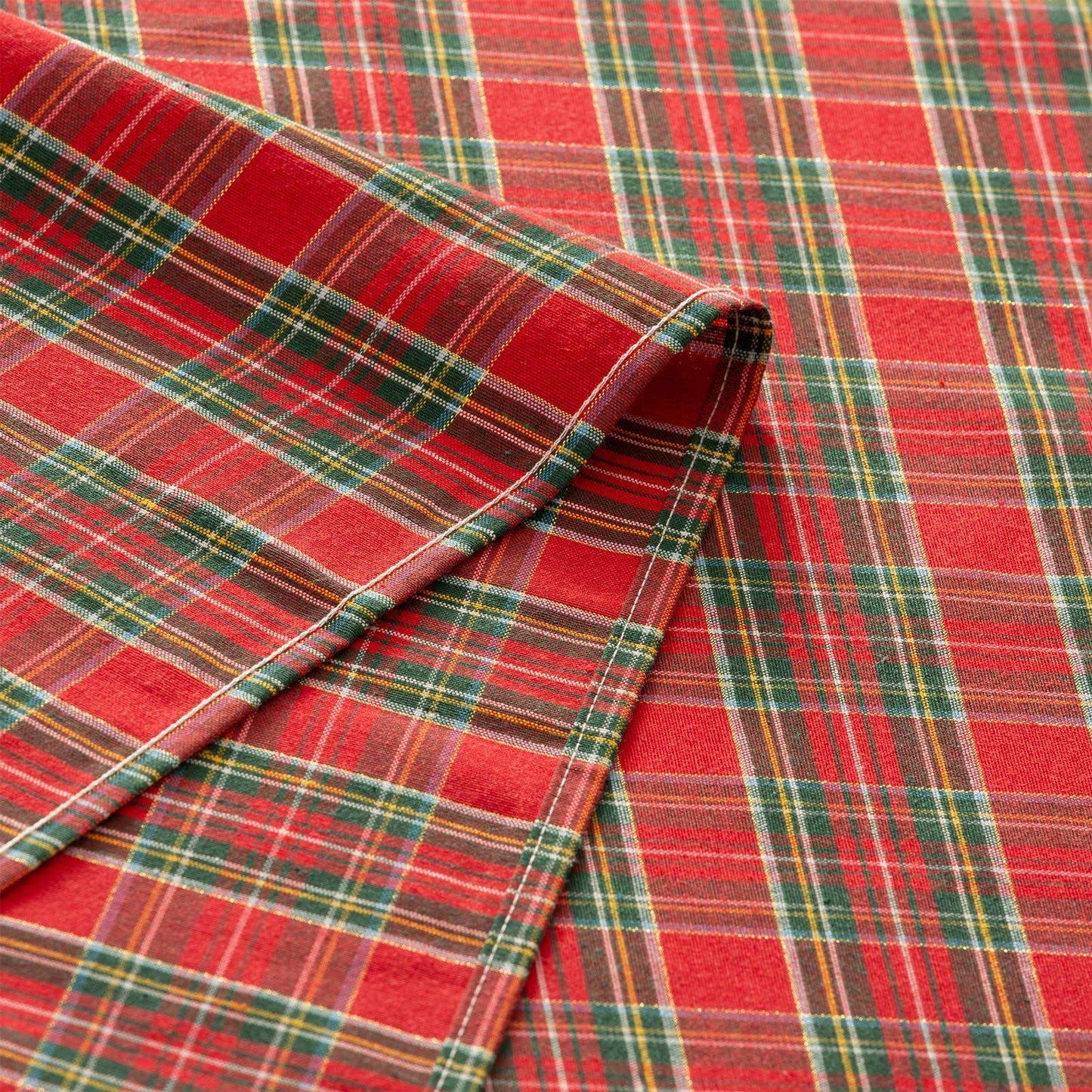 Mantel navidad algodón jacqcuard a cuadros CHECK - La Quinta Vidal