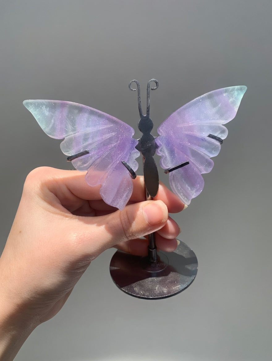 Mariposa de Fluorita Multicolor