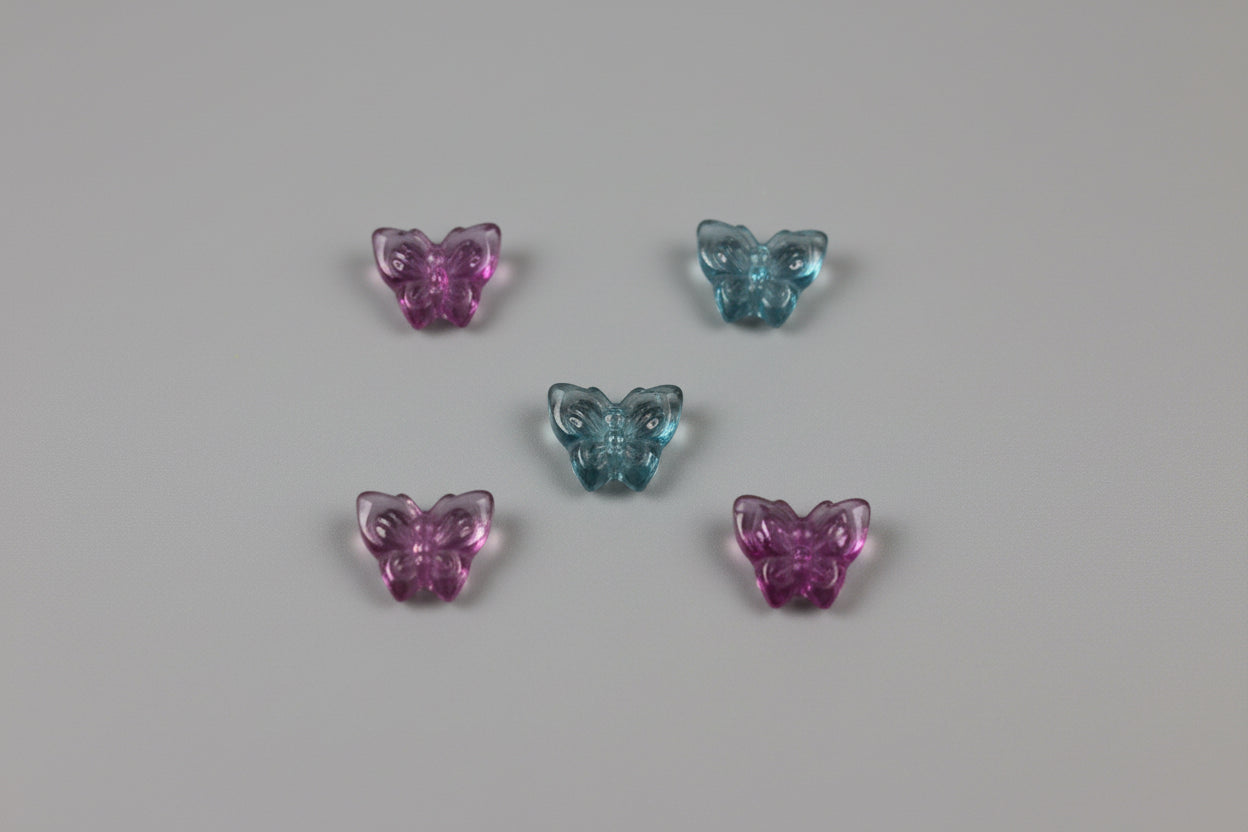 Mariposas de fluorita multicolor